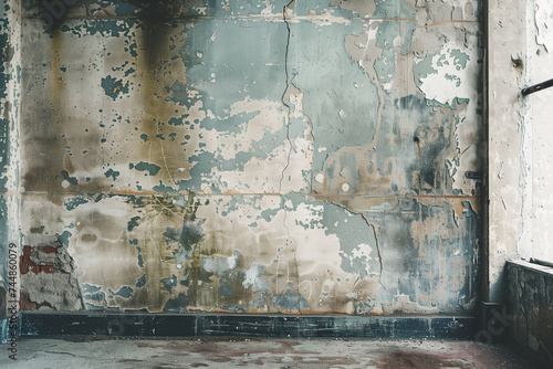 A Glimpse of Time: Weathered Wall and Floor in an Abandoned Building