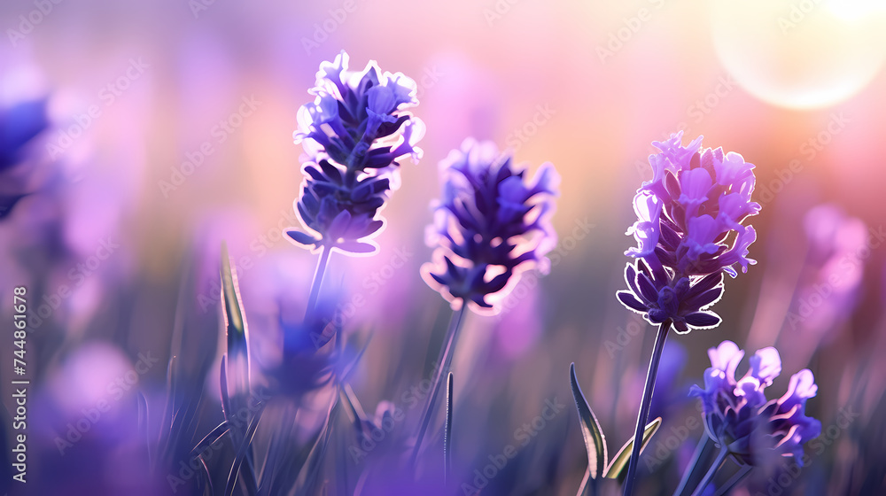 Naklejka premium Beautiful lavender wallpaper