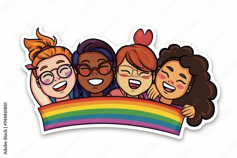LGBTQ Pride love letters. Rainbow diversity recommendations colorful lgbtia diversity Flag. Gradient motley colored inscribed angle LGBT rights parade festival trainee diverse gender illustration