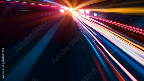 3d rendered speed of light neon wallpaper
