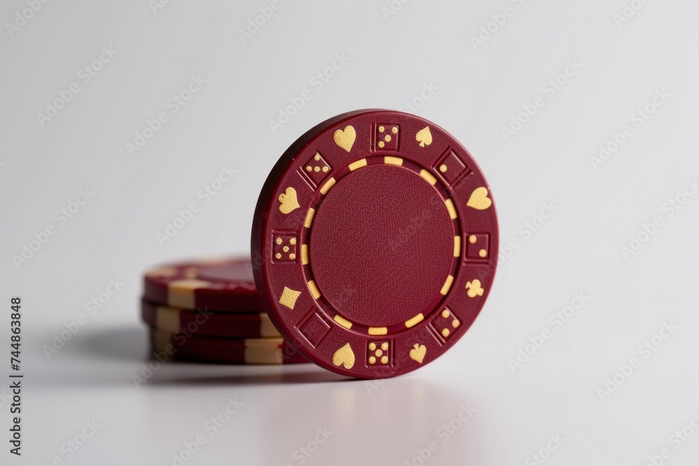Casino chips. Background with selective focus and copy space Casino chips. Background with selective focus and copy space
