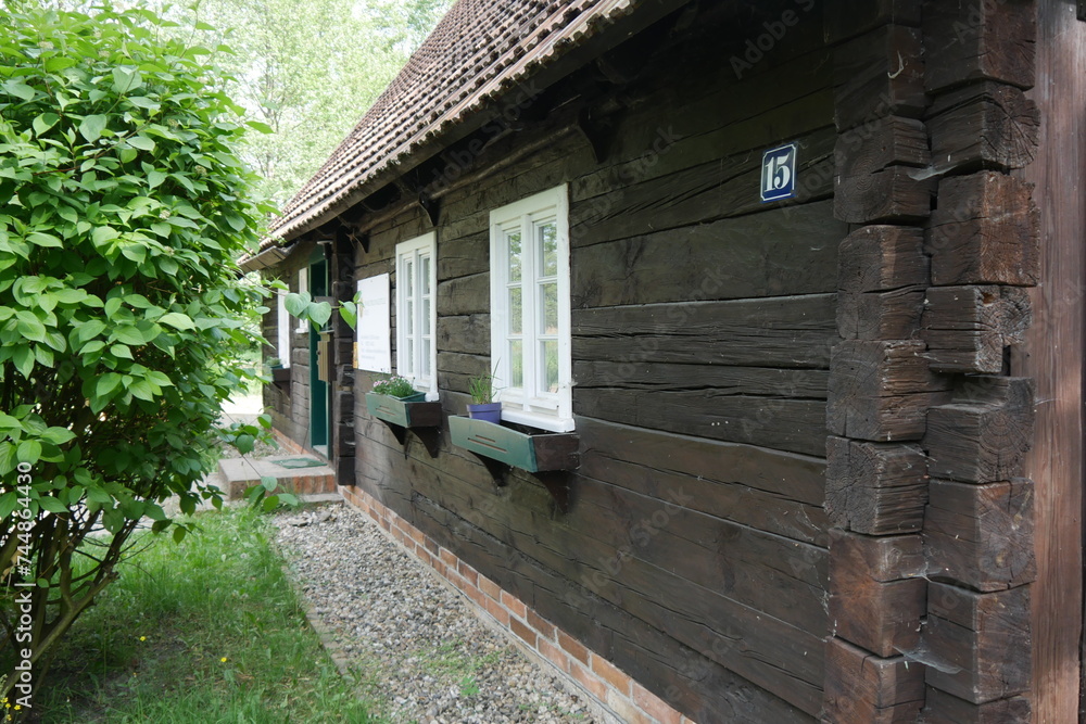 Schrothaus bzw Holzhaus im Erlichthof Rietschen im sorbisch-sächsischen Dorf Schrothaus bzw Holzhaus im Erlichthof Rietschen im sorbisch-sächsischen Dorf