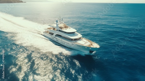 luxury yacht on the sea or ocean © Pelayo