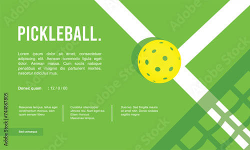 Great simple pickleball background design for any media