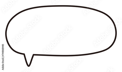 シンプルなふきだしのベクターイラスト。単品、フレーム