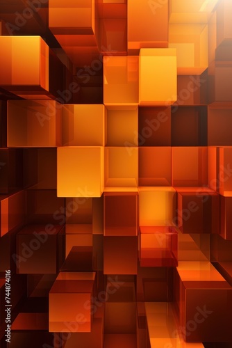 Abstract Orange Squares design background