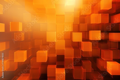 Abstract Orange Squares design background