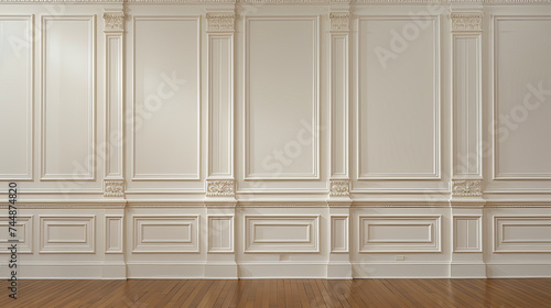 A Serene Image Captoring A Spacious, White Room Devoid of Furniture, Evoking a Sense of Emptin