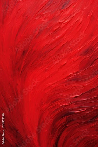 Abstract red oil paint brushstrokes texture pattern contemporary painting wallpaper background