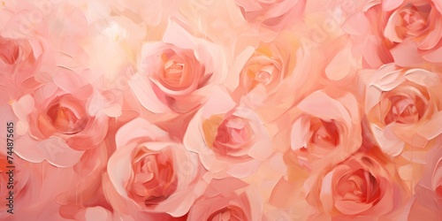 Abstract rose oil paint brushstrokes texture pattern contemporary painting wallpaper background