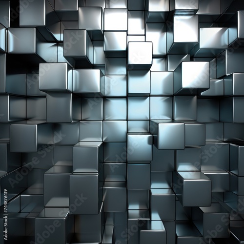 Abstract Silver Squares design background