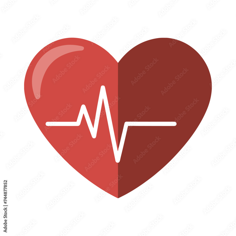 red heart design icon flat red heart design icon flat