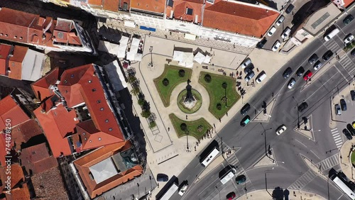 The historic city center of the city of Coimbra , Europe, Portugal, Center, in summer on a sunny day. photo