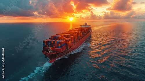 Logistics and transportation of cargo ship