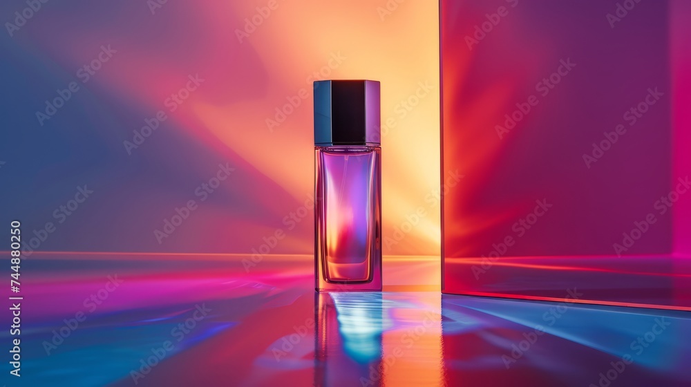 Empty decorative perfume container. Generative AI Empty decorative perfume container. Generative AI