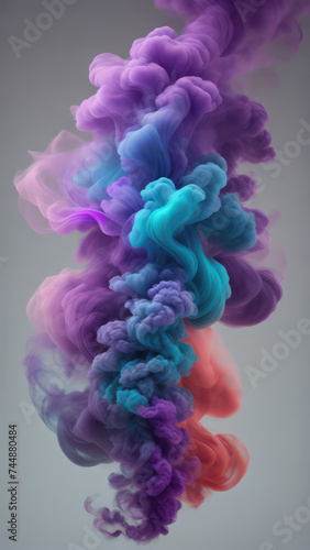 smoke background or colorful smoke on black