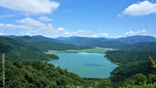 賤ヶ岳山頂からの余呉湖の風景 © aduchinootonosama