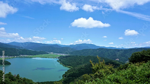 賤ヶ岳山頂からの余呉湖の風景