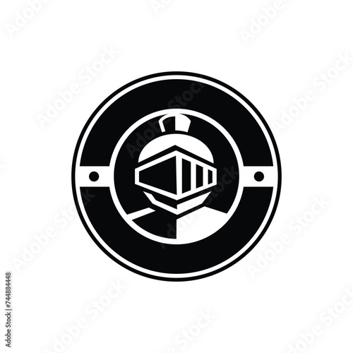 Knight circle badge logo icon vector template.eps