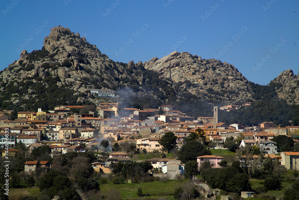village in the mountains Aggius, Sardinia. Italy