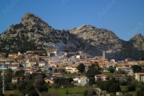 village in the mountains Aggius, Sardinia. Italy photo