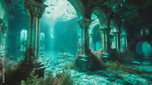 underwater fallen city