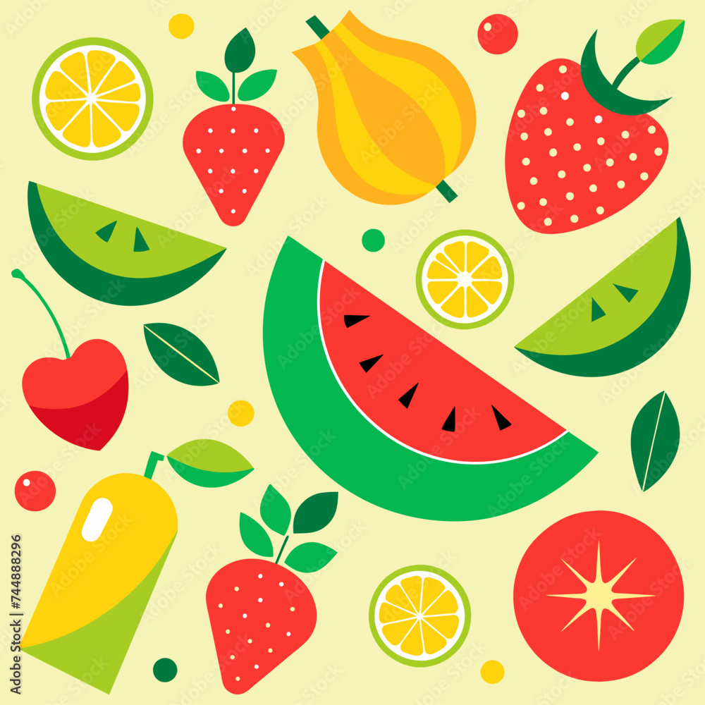 fruits vector wallpaper seamless pattern fruits vector wallpaper seamless pattern