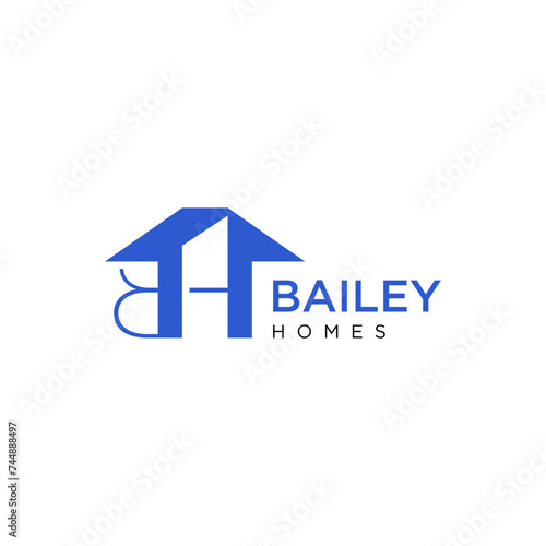 Modern b letter house logo design (ID: 744888497)