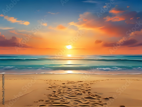 sunset sunrise beach sea wave