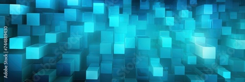Abstract Turquoise Squares design background