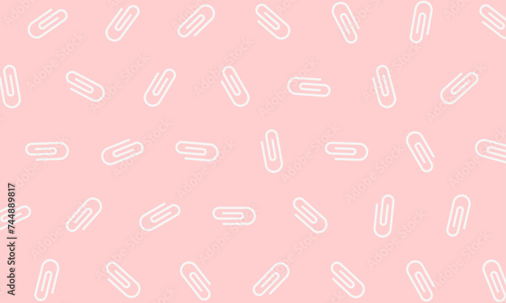Pink paperclip background