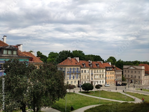 view of the old town in warsaw, poland