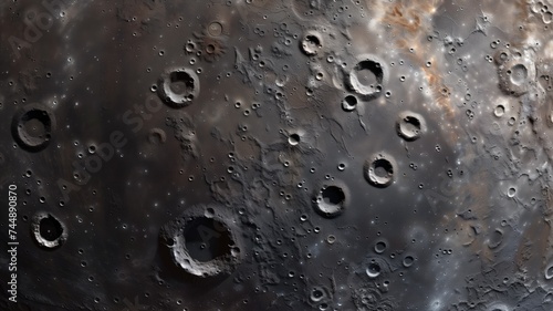 A highly detailed lunar surface with craters and geological features