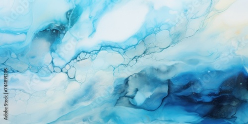 Azure white blue liquid that is flowing © Michael
