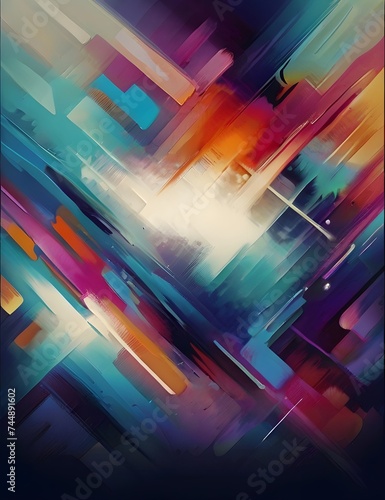 Modern cool tone abstract background Generative AI