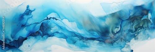 Cyan blue white liquid that is flowing © Michael