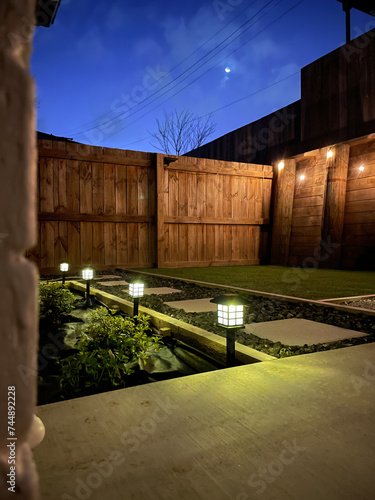 Transform your patio with serene Japanese-style path lights, creating a tranquil ambiance in your outdoor garden space.