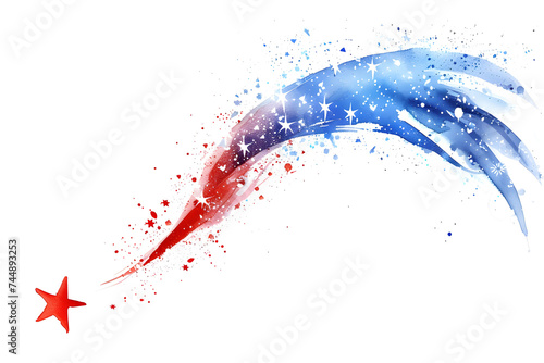 Patriotic Starry Swoosh Background