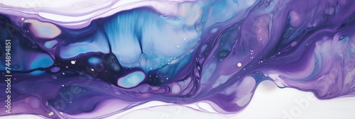 Purple blue white liquid that is flowing