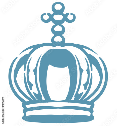 アンティークな王冠のイラスト・セット。ベクター素材