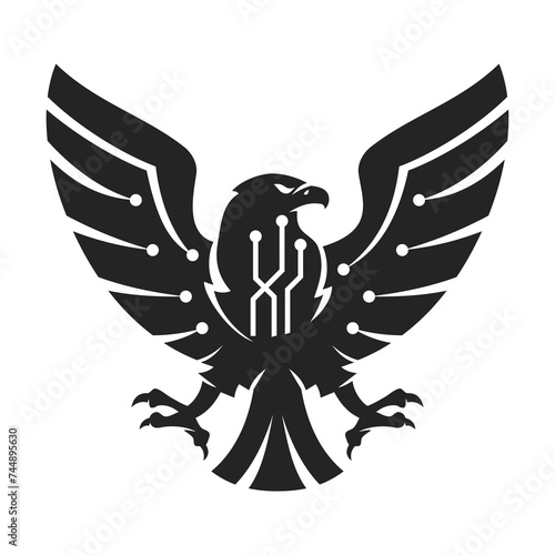 Eagle logo template Isolated. Brand Identity. Icon Abstract Vector graphic