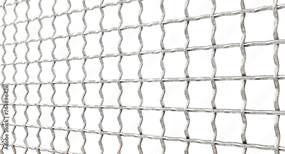 Fototapeta premium Built to Last: Showcase the enduring spirit of your industrial products with this 3D frame. The double-crimped steel wire mesh symbolizes resilience and reliability.