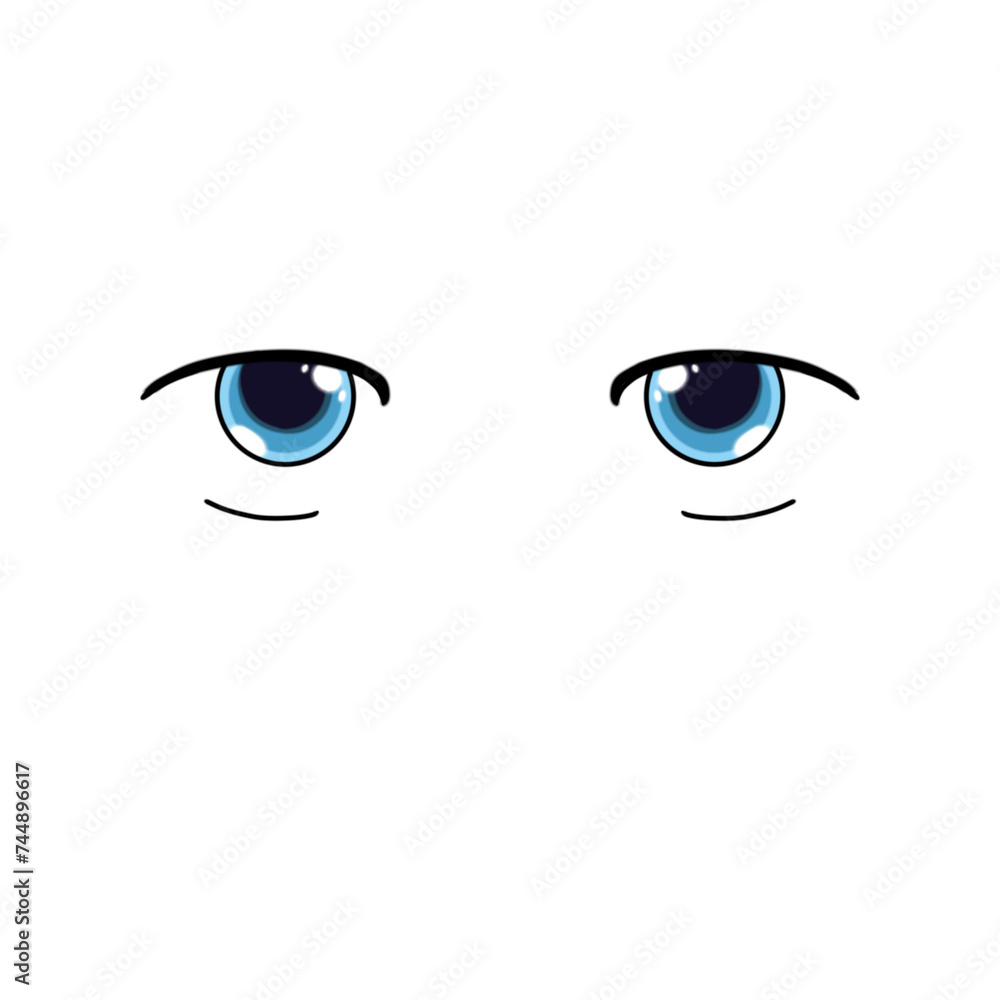 Illustration of an eyes look upwards Illustration of an eyes look upwards