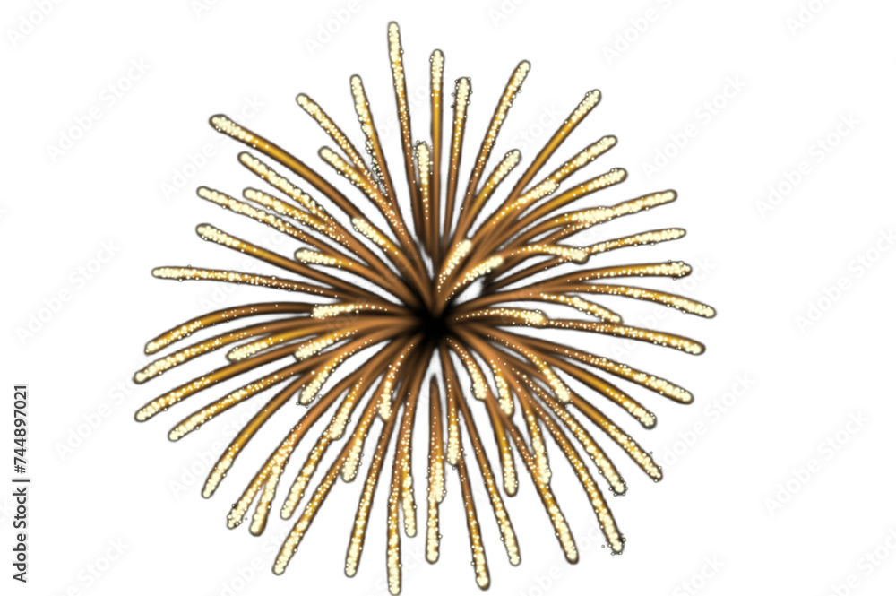 Naklejka premium fireworks isolated on white