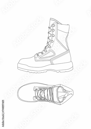 shose line illustration drawing 