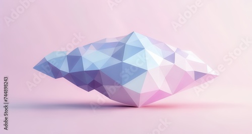  Modern geometric design on a soft pink background