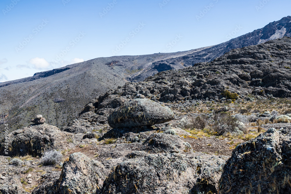Obraz premium Mystic Lava Rocks of Mt. Kilimanjaro Unveiled
