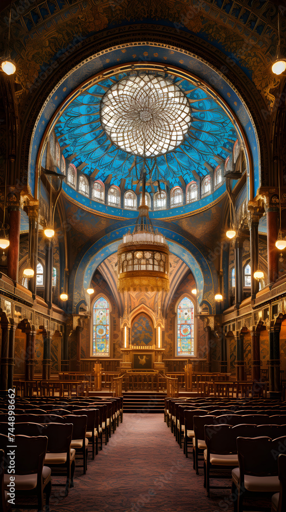 Religious Intricacy: Stunning Architecture & Ornate Paintings inside the Gwoździec Synagogue