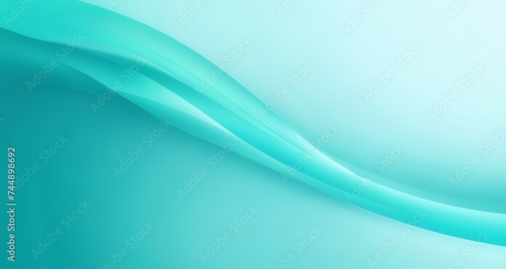 Obraz premium Elevate your brand with this vibrant and dynamic teal wave background!