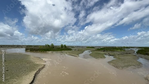 slow motion over Australian creeks in wilderness